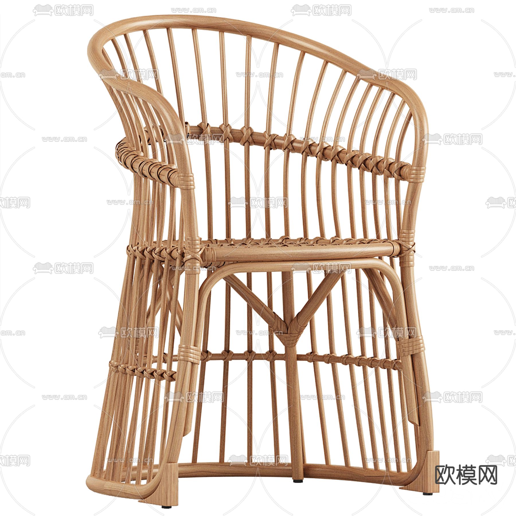 北欧编藤椅 椅子 户外椅3d模型下载