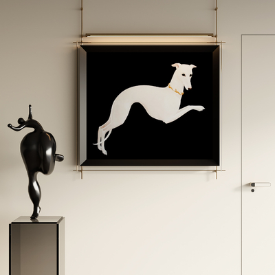  中古风装饰画su模型 