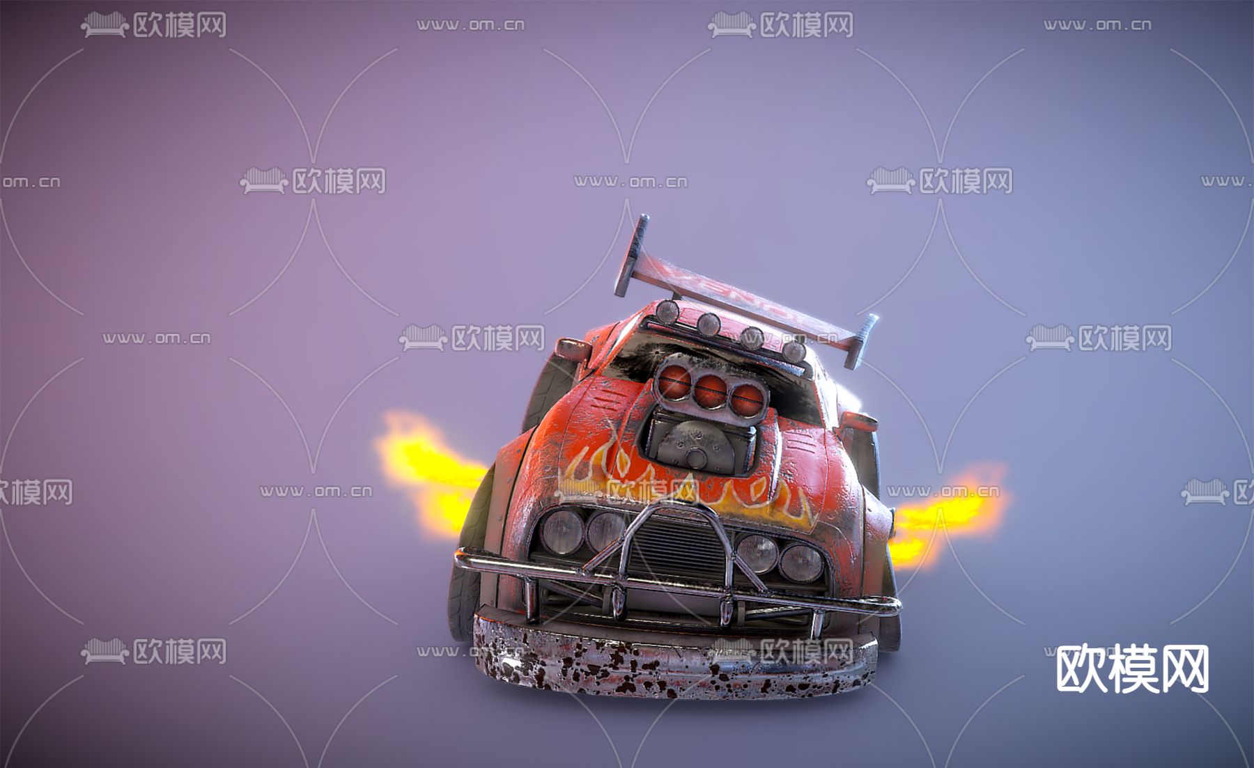 工业风汽车 破旧汽车3d模型下载（渲染图3）