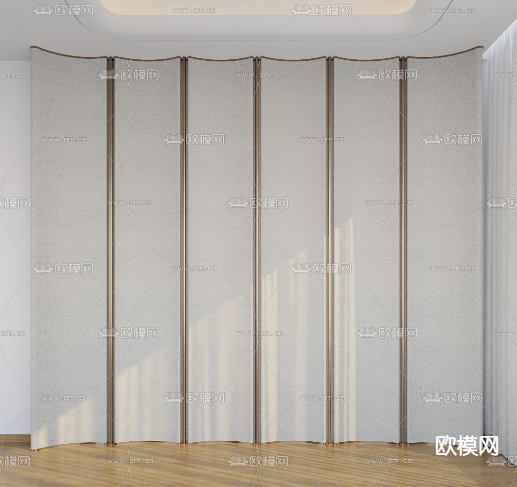 真皮硬包背景3d模型下载（渲染图2）