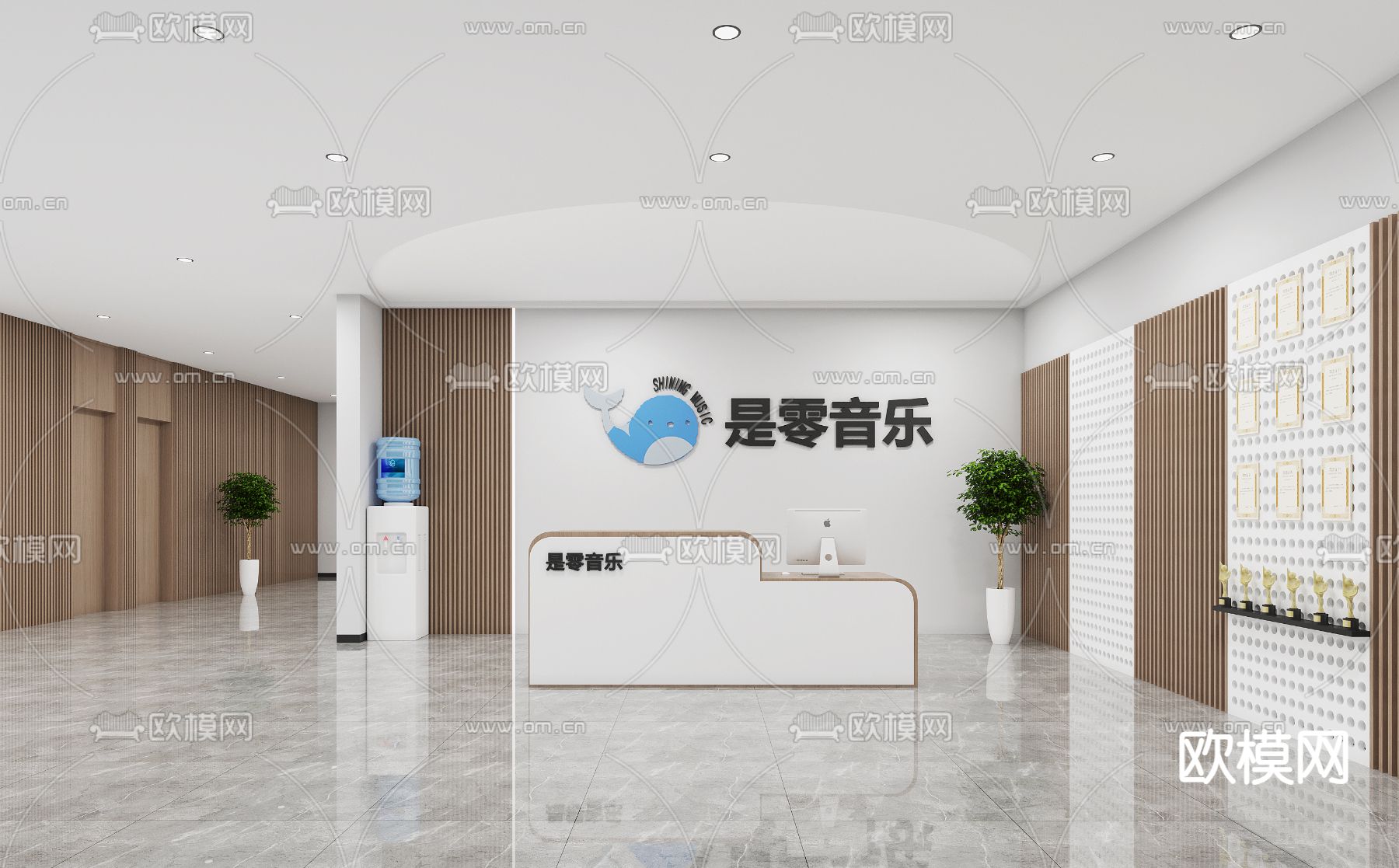 音乐教室  科室 培训室3d模型下载（渲染图2）