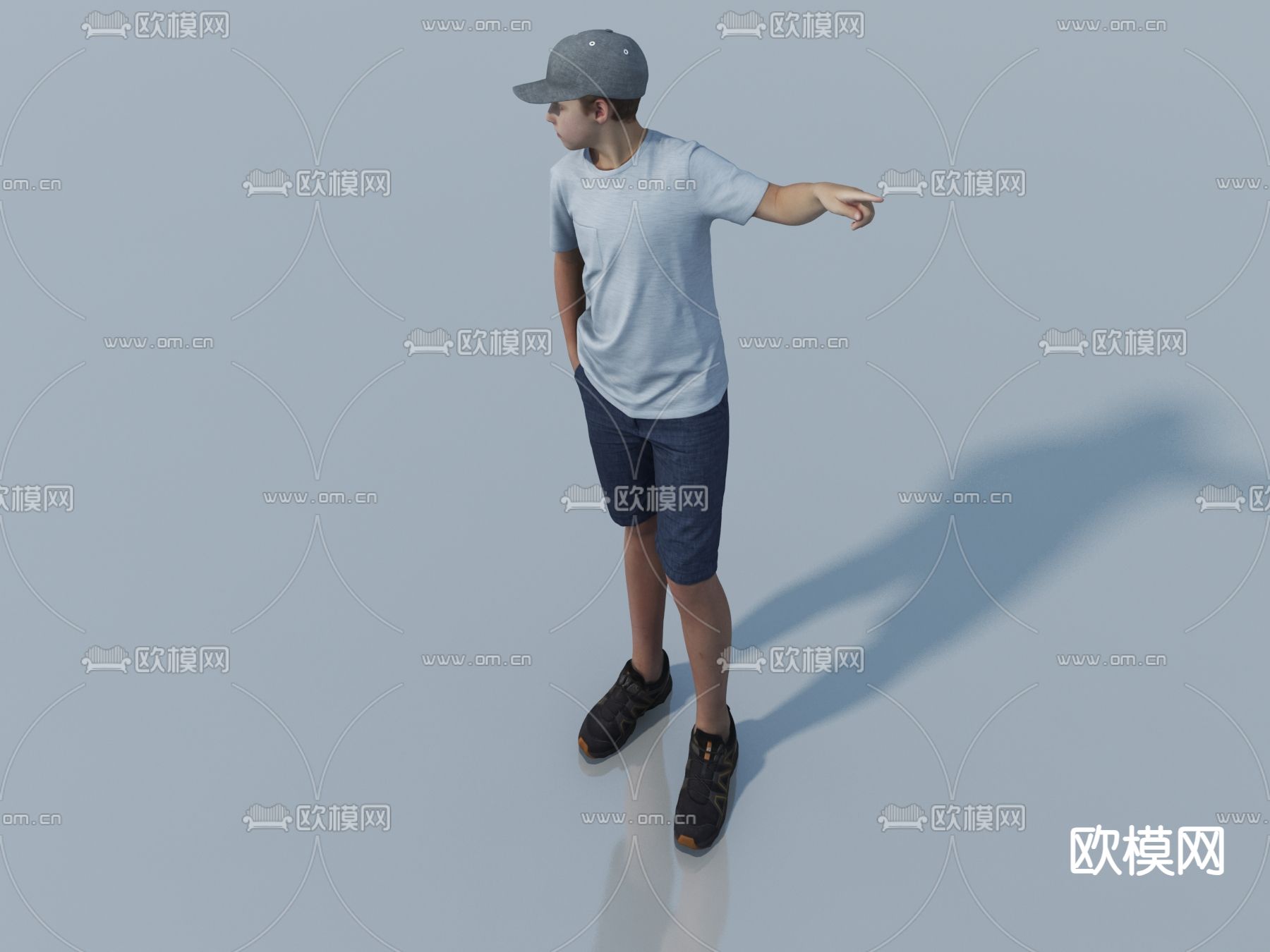男孩人物3d模型下载