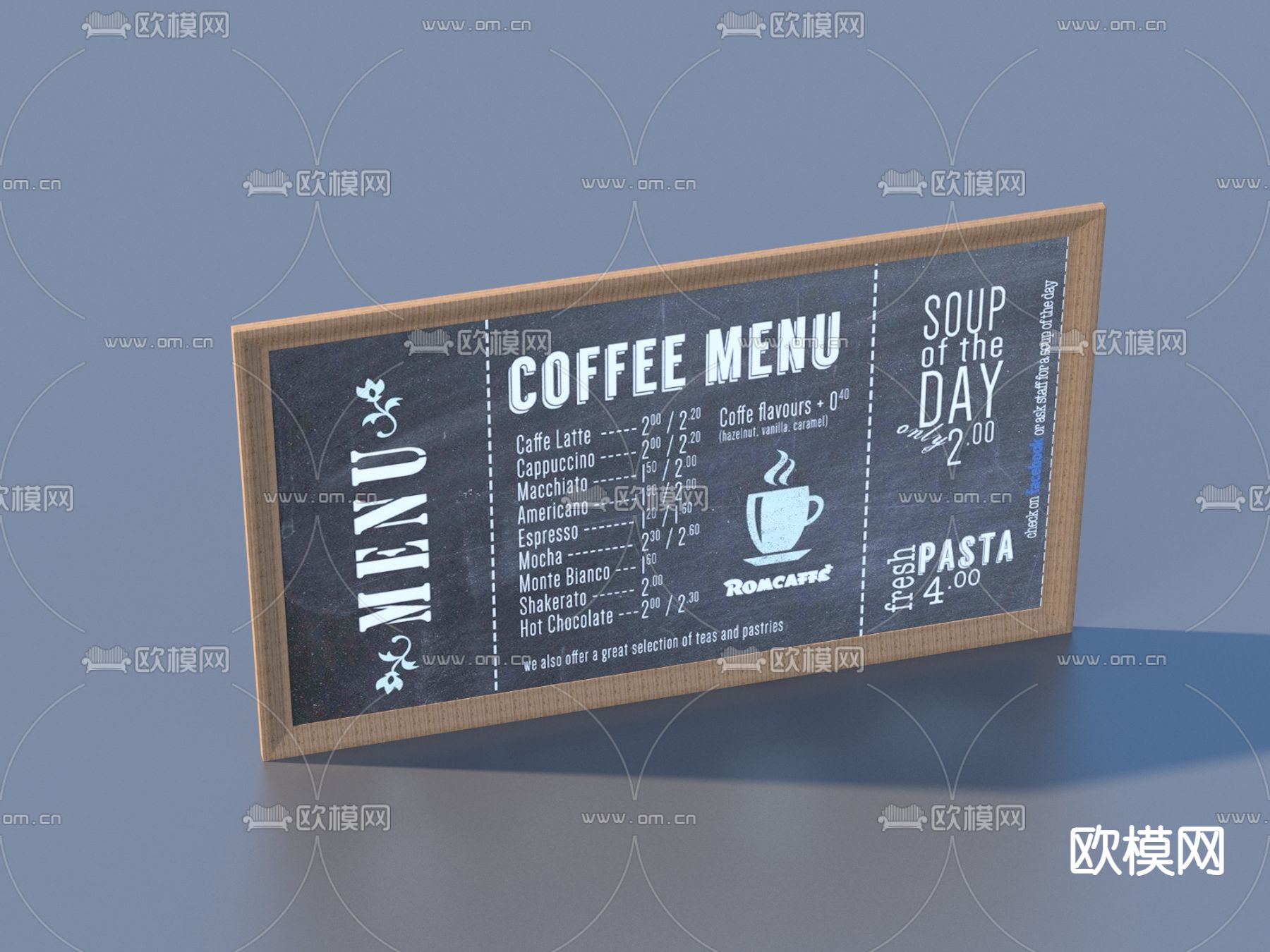 广告牌 小黑板3d模型下载