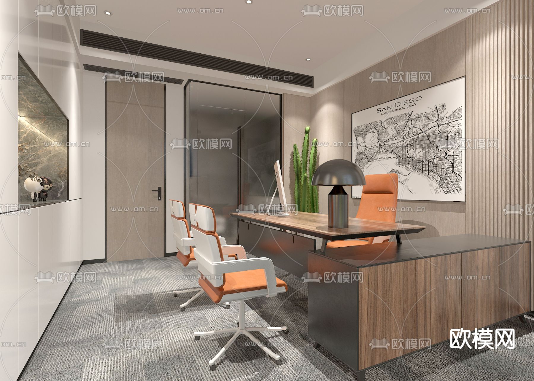 总经理室免费3d模型下载