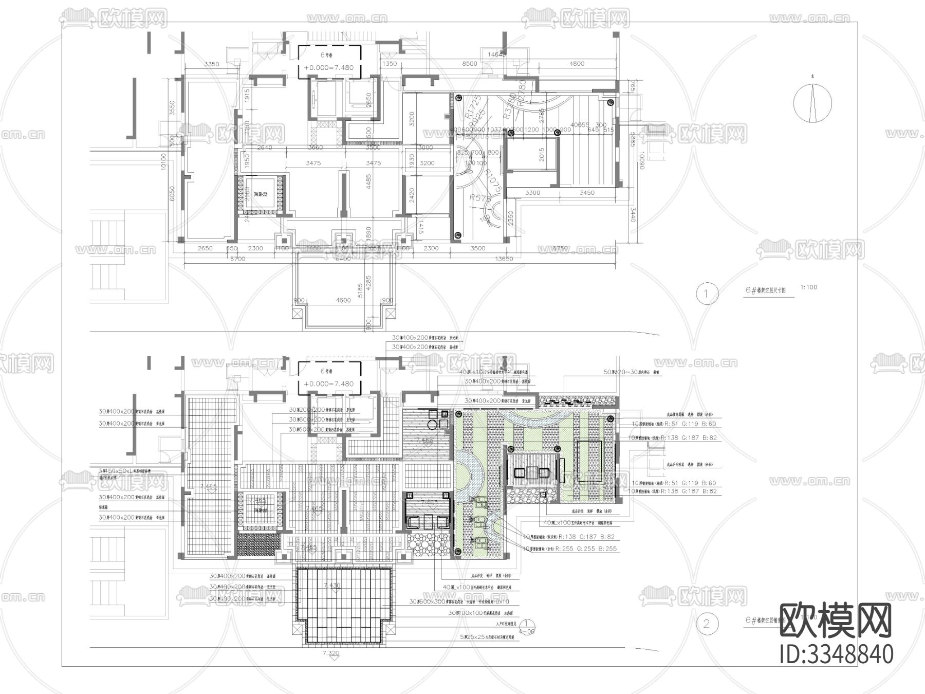 架空层详图 施工图下载（渲染图2）