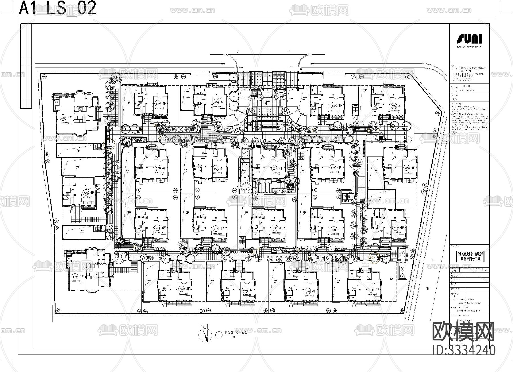 厦门阳光城翡丽海岸B2地块植物图CAD施工图下载（渲染图3）