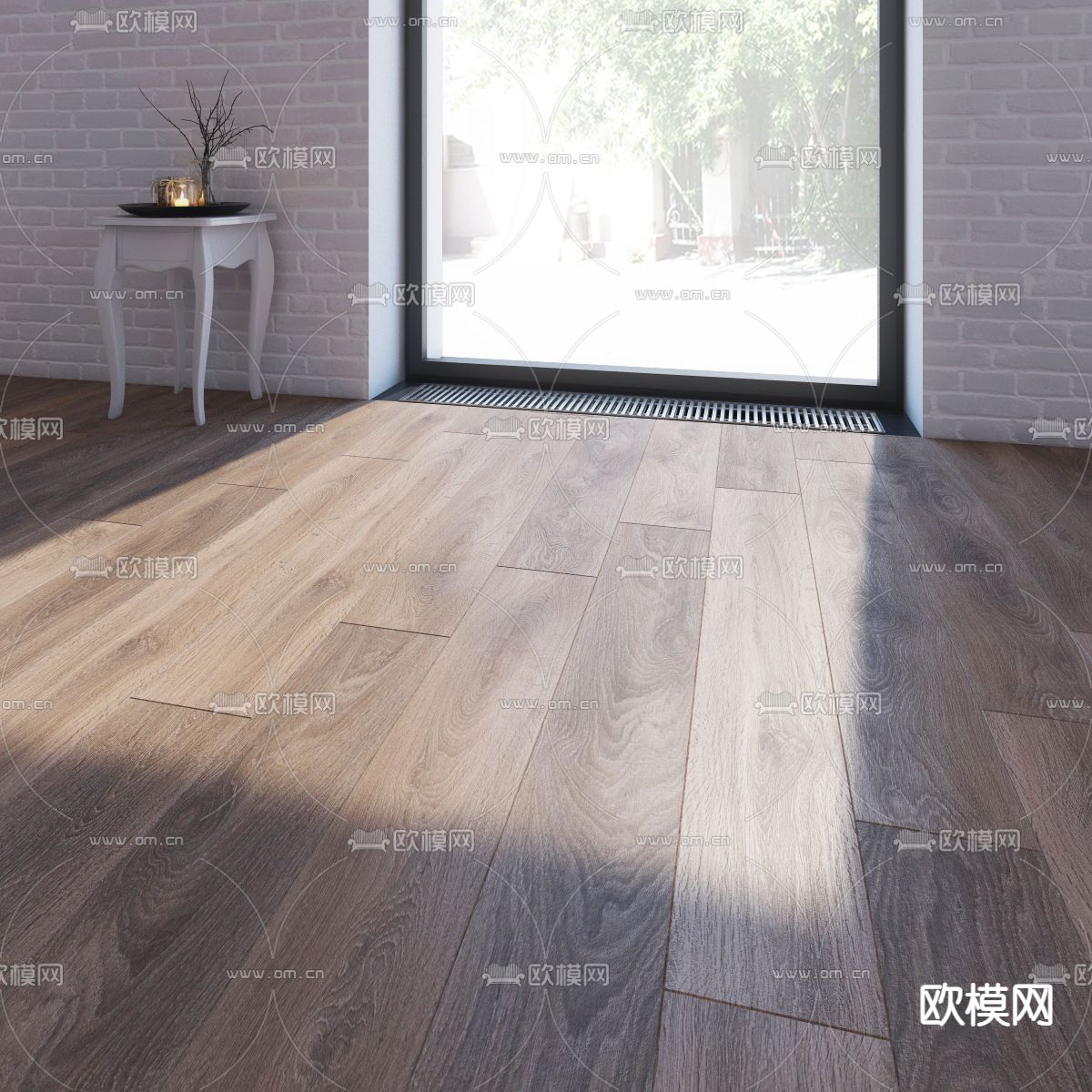 胡桃木地板 人字铺地板3d模型下载