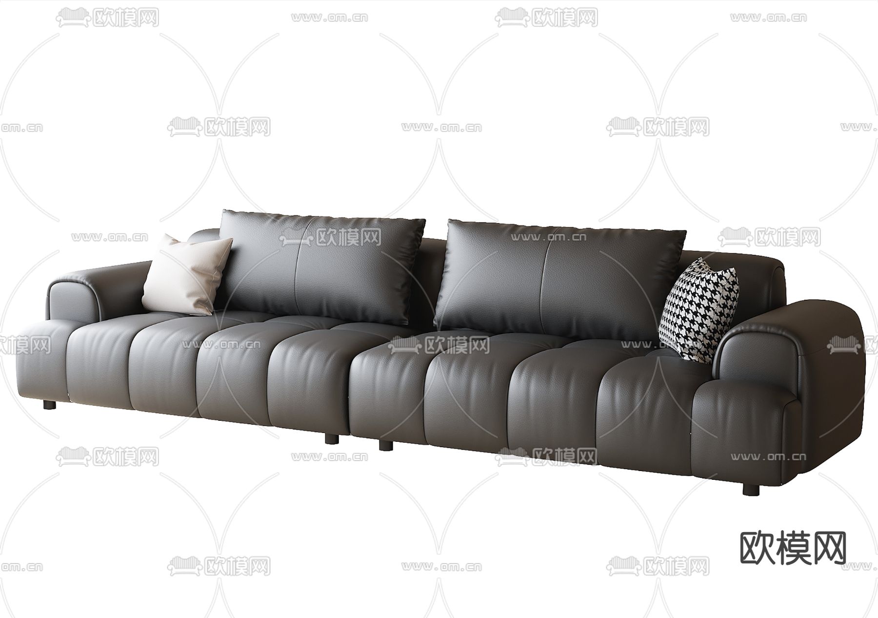 双人沙发 皮革沙发3d模型下载