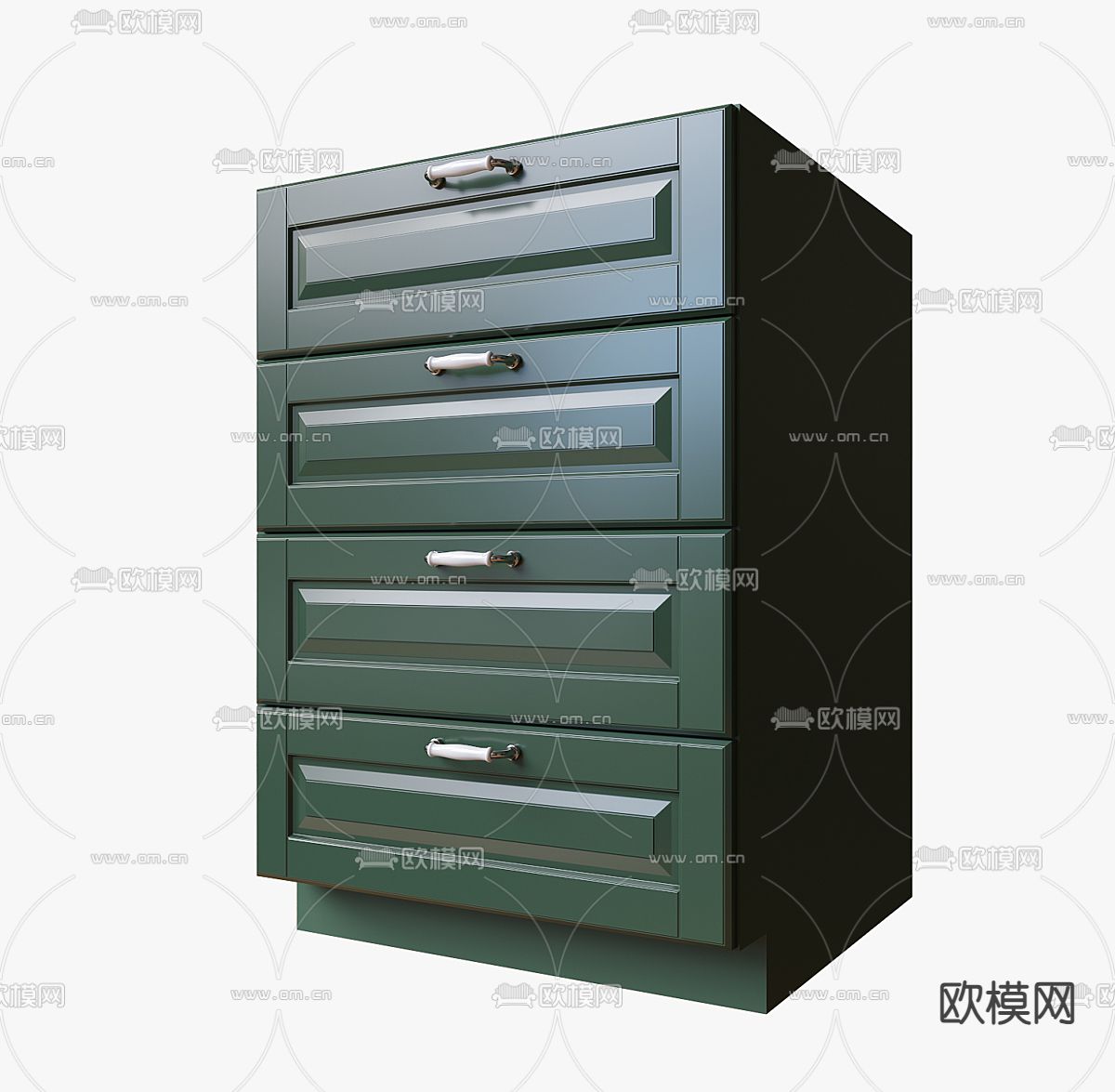 简欧斗柜 抽屉柜3d模型下载