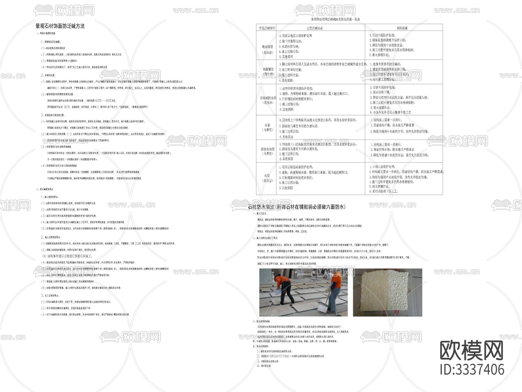 防泛碱说明 施工图下载