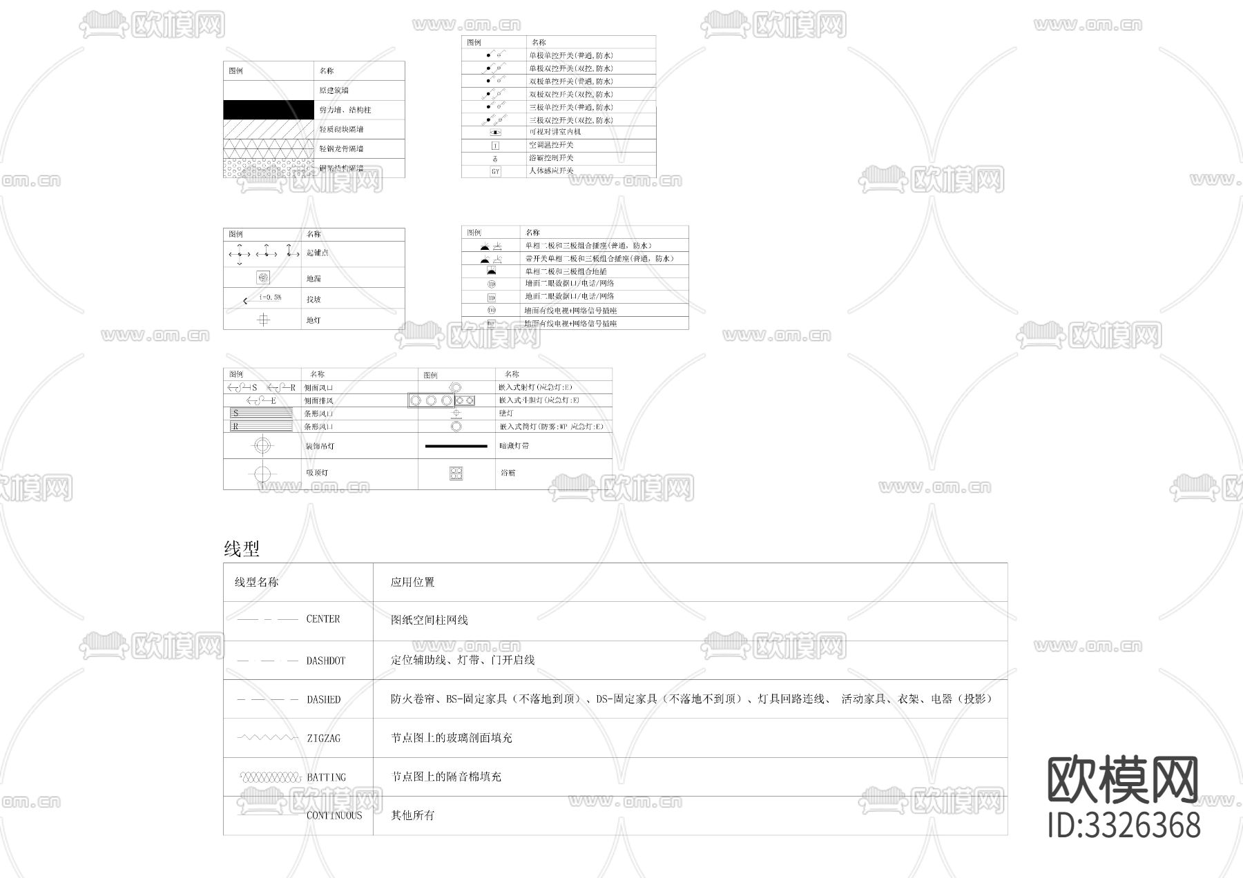 室内制图标准cad图库下载（渲染图4）