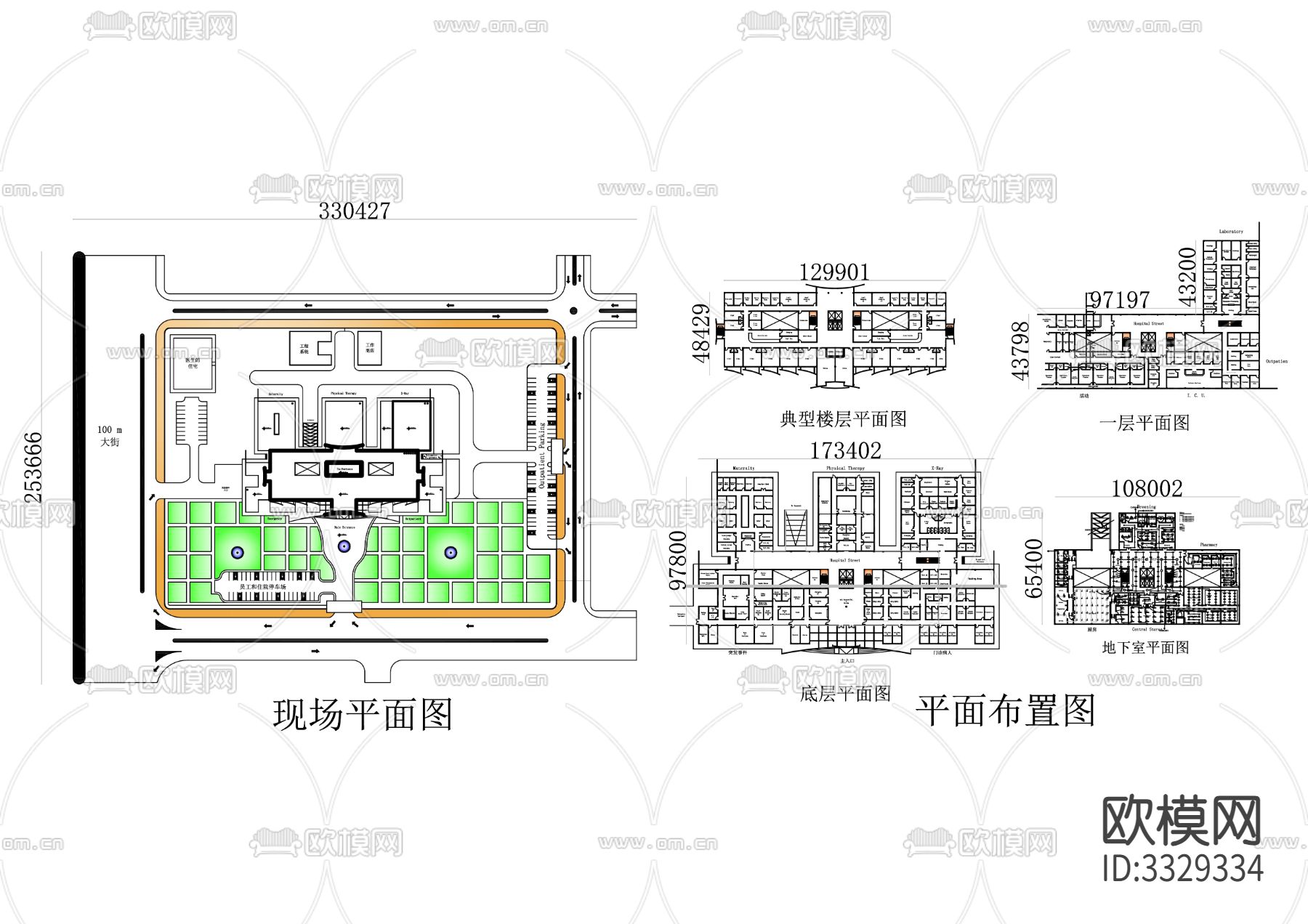 医院cad平面图下载