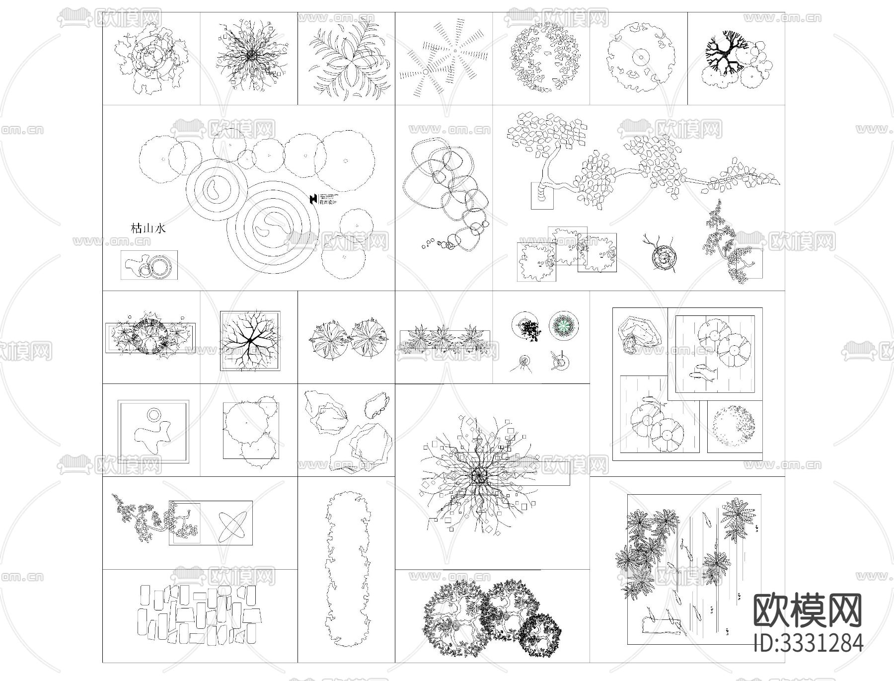 庭院景观CAD图库下载（渲染图5）
