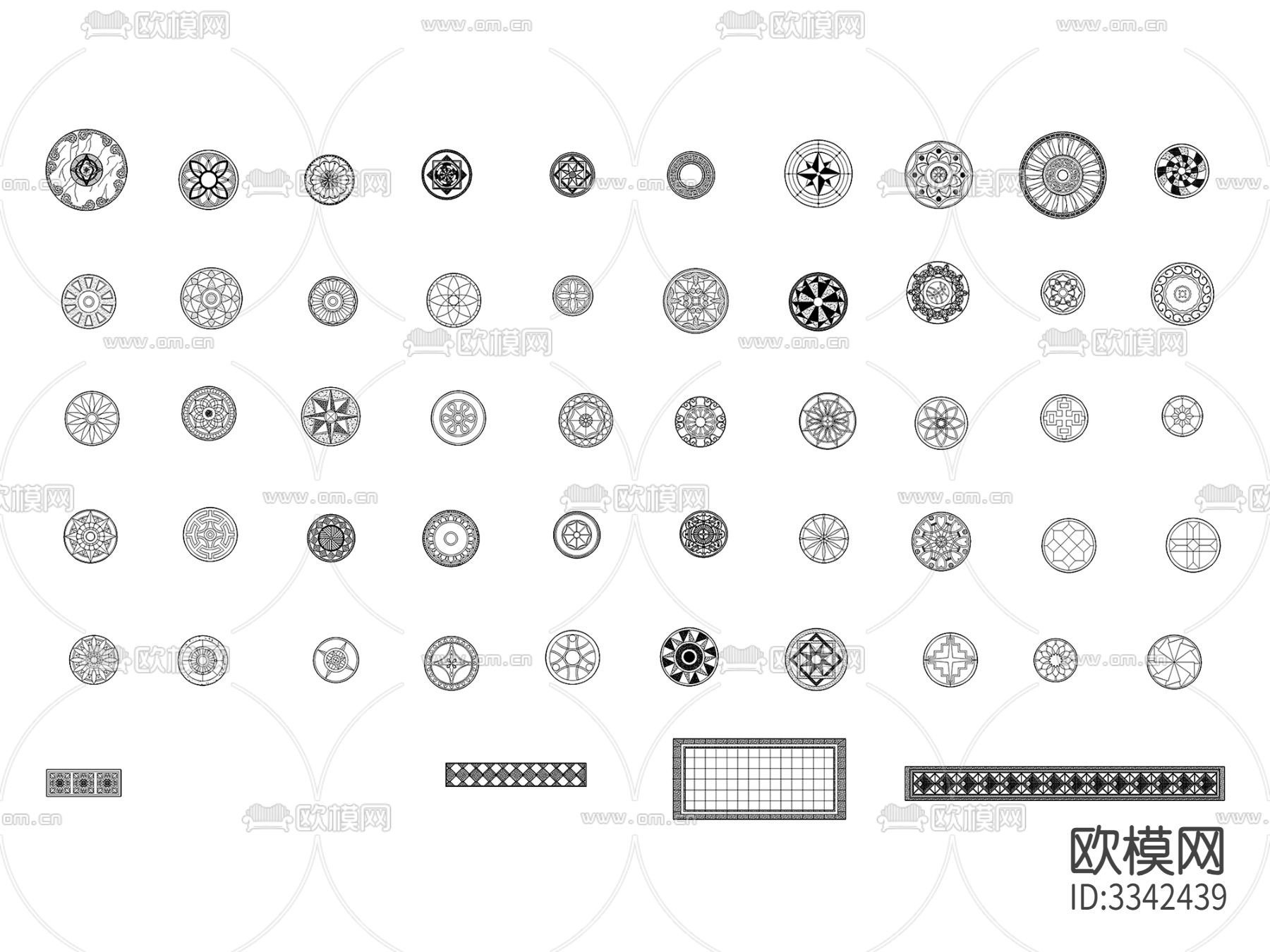 2024年最全地面拼花cad图库下载（渲染图6）