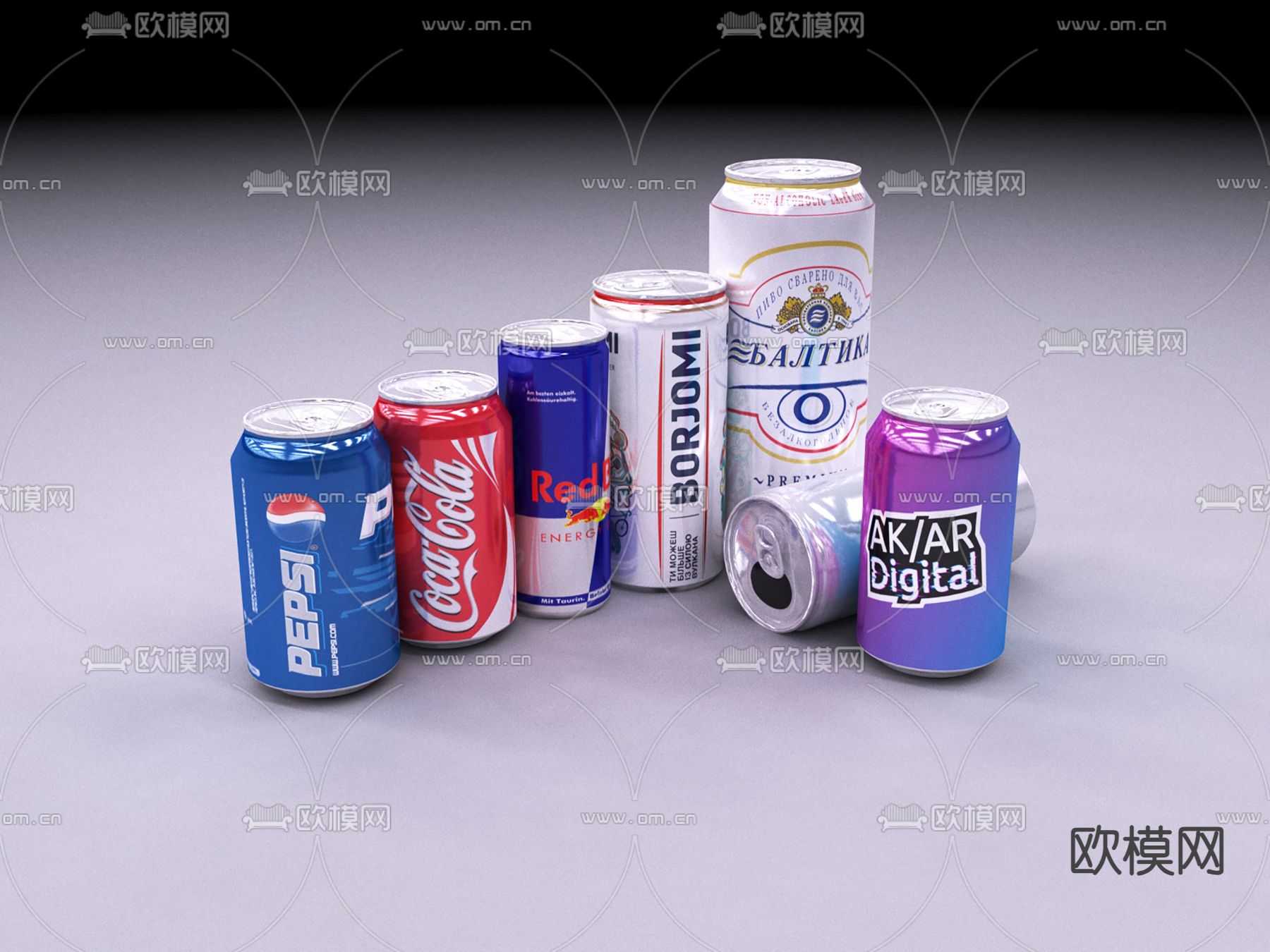 汽水 饮料 易拉罐3d模型下载