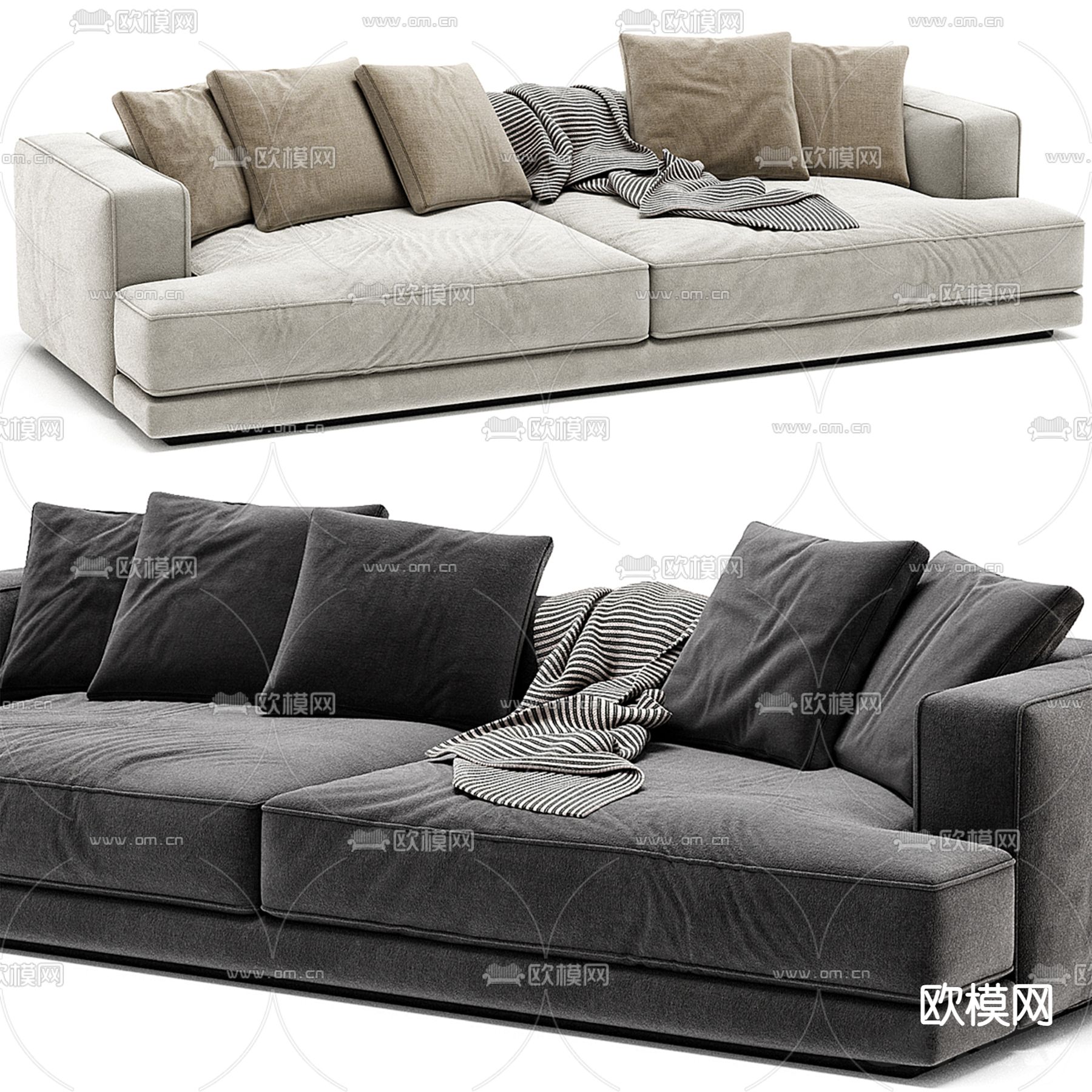 Molteni & c 双人沙发3d模型下载