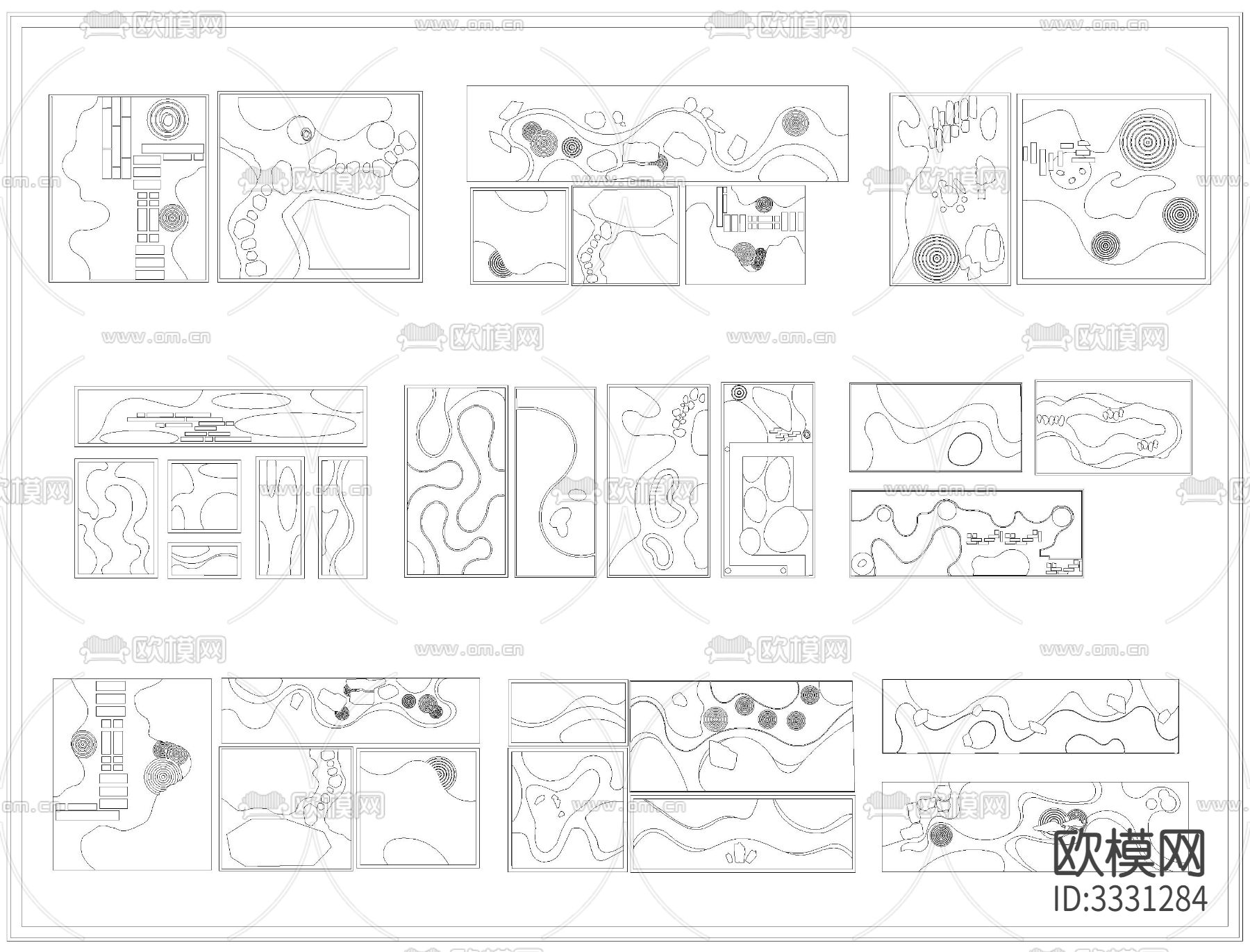 庭院景观CAD图库下载（渲染图7）