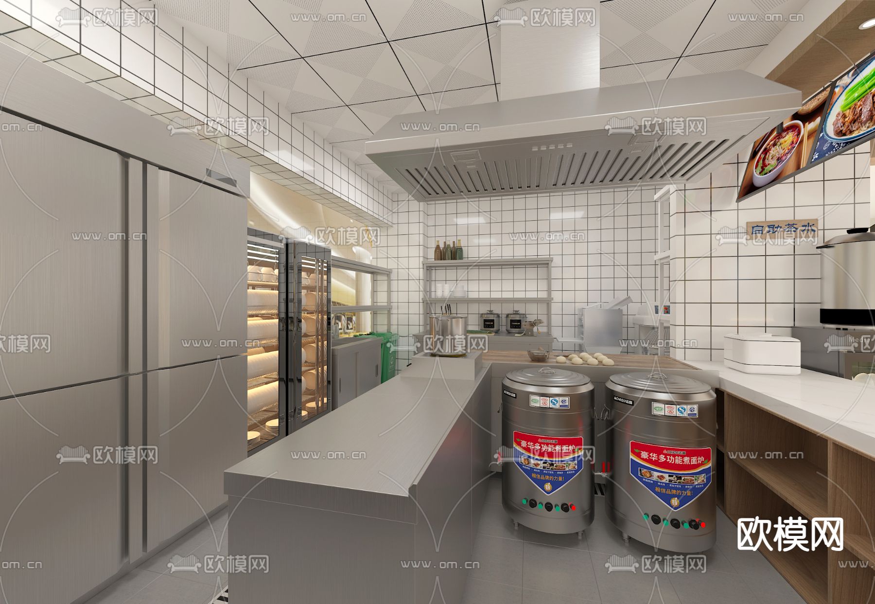 原木风面馆 手工面馆3d模型下载（渲染图5）