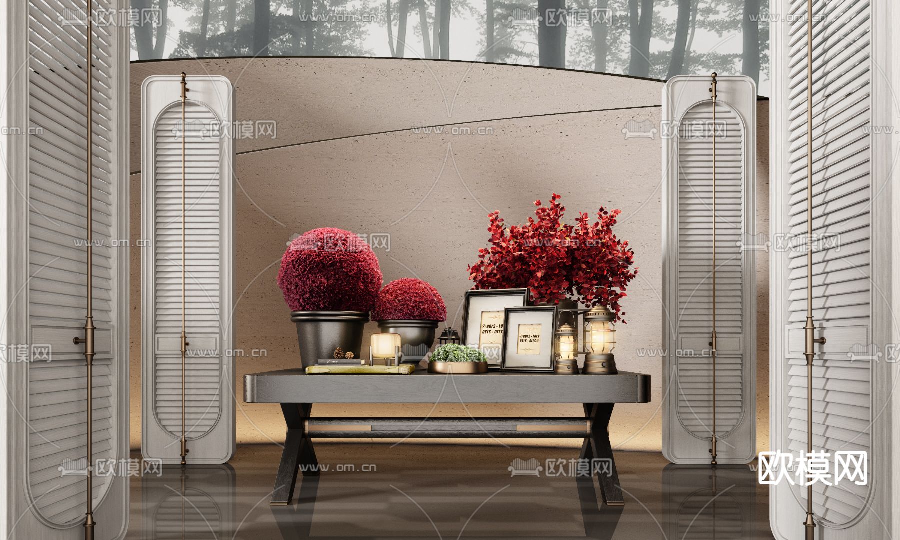 CCD 酒店端景台 桌面摆件3d模型下载