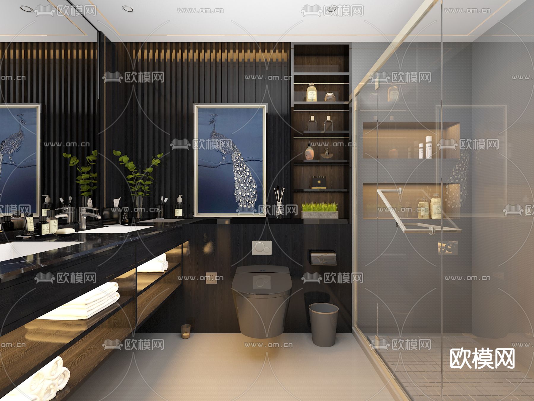 家居卫生间 浴室免费3d模型下载