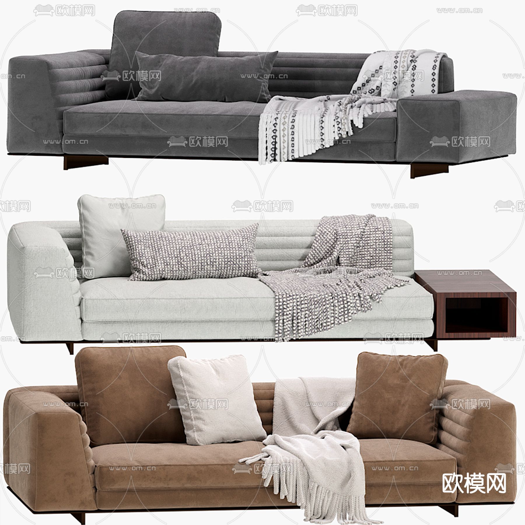 Minotti 多人沙发3d模型下载