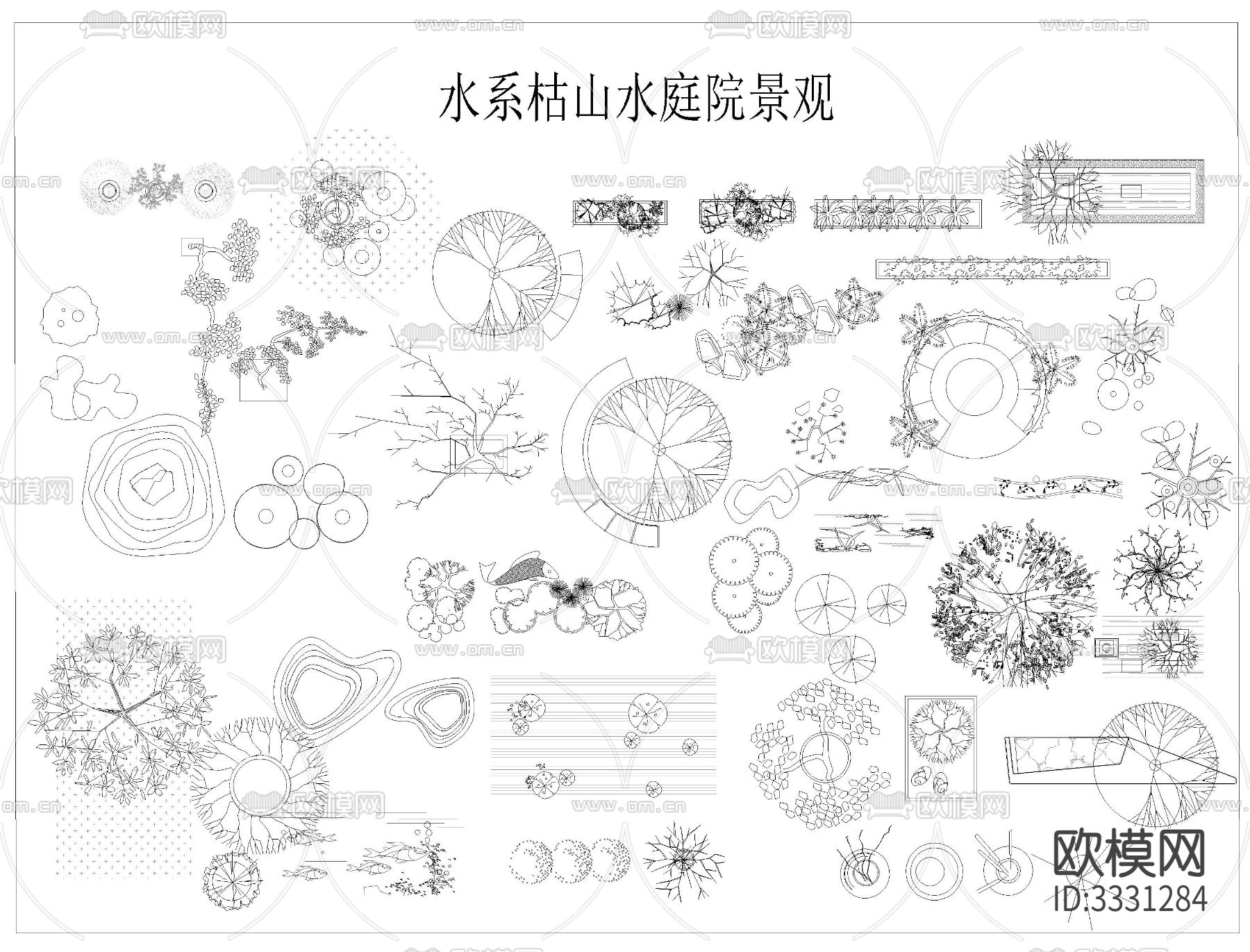 庭院景观CAD图库下载（渲染图6）