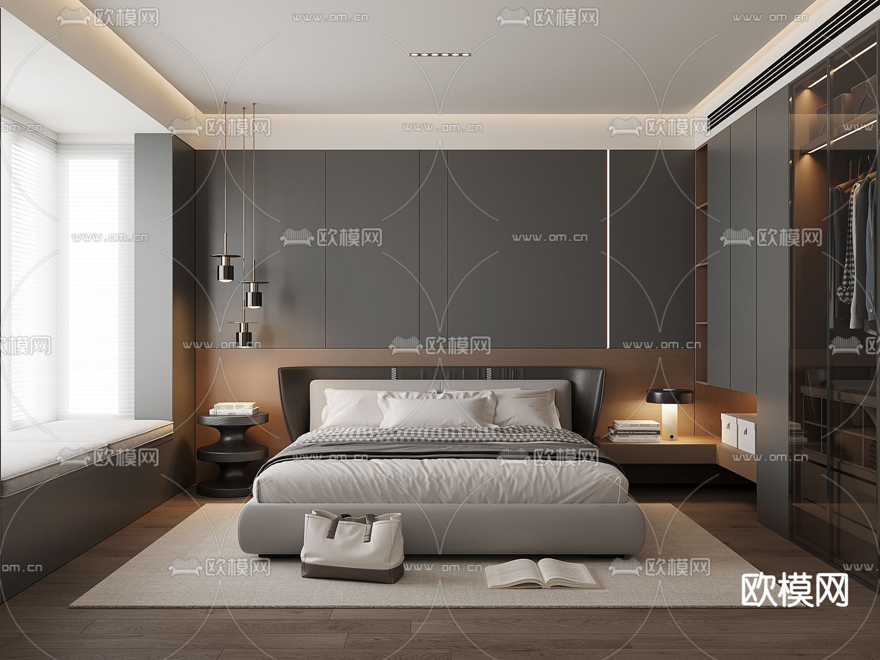 卧室 主人房3d模型下载