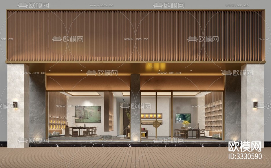 文創(chuàng)裝修施工圖下載(渲染圖10)
