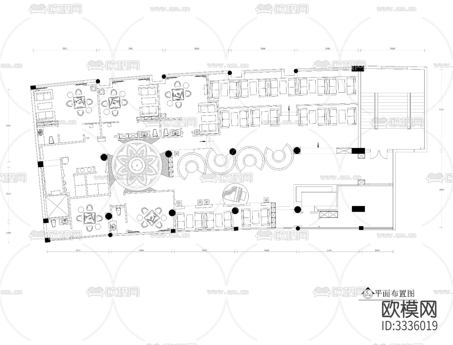 咖啡厅cad施工图下载（渲染图9）