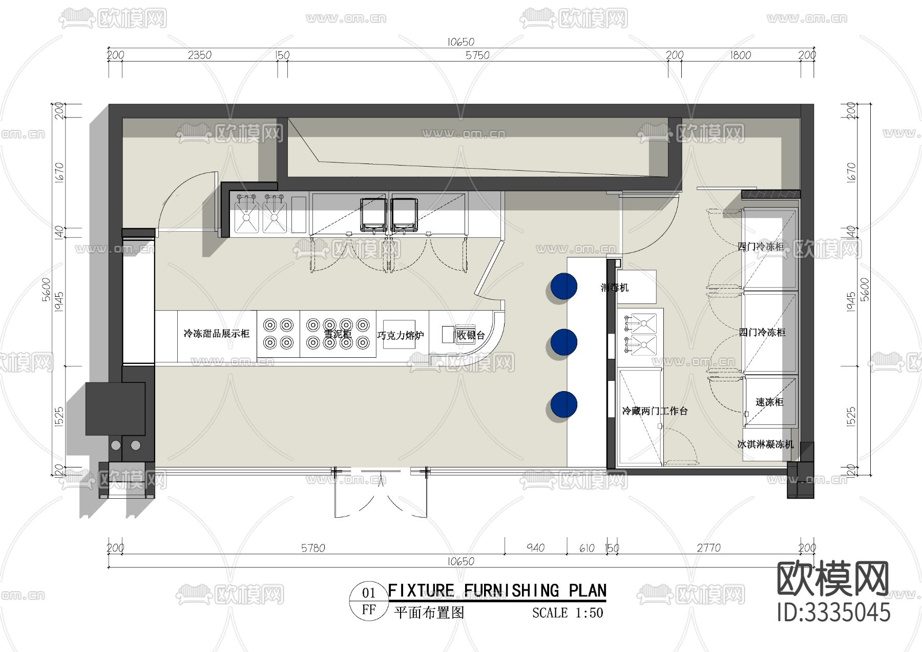 深圳南山意大利冰淇淋cad平面图下载