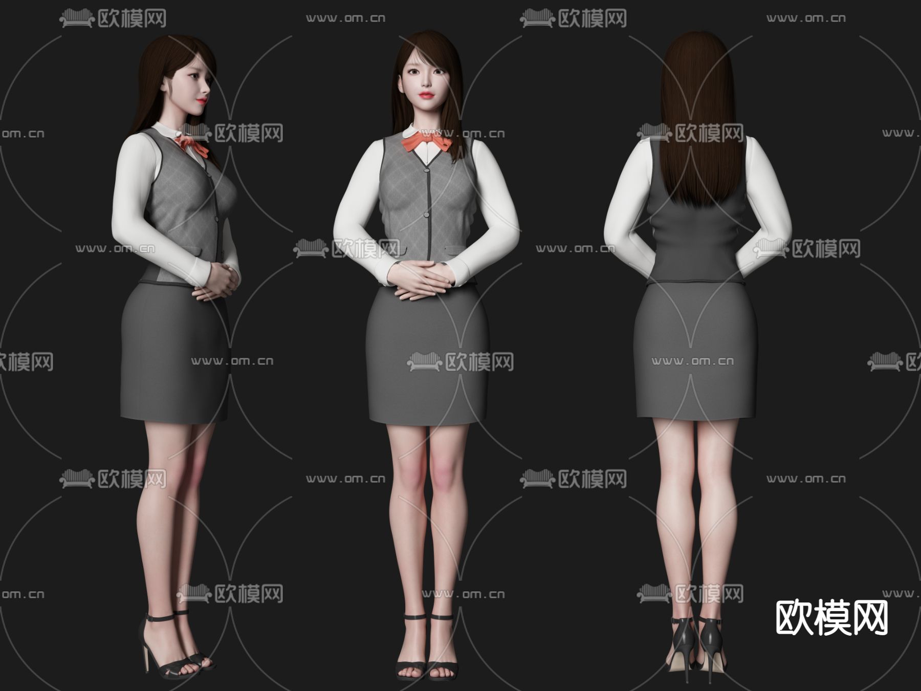 美女人物 女人3d模型下载