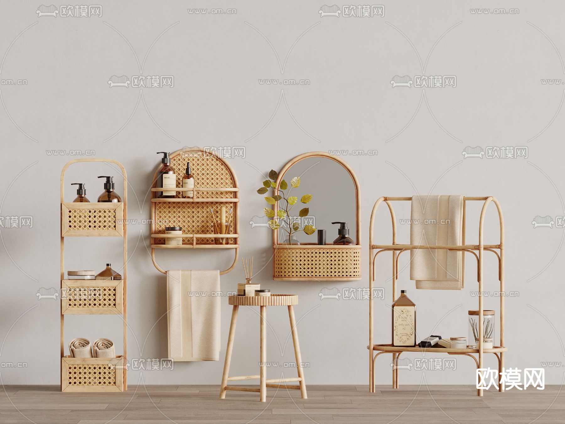浴室摆件 卫浴架 置物架3d模型下载