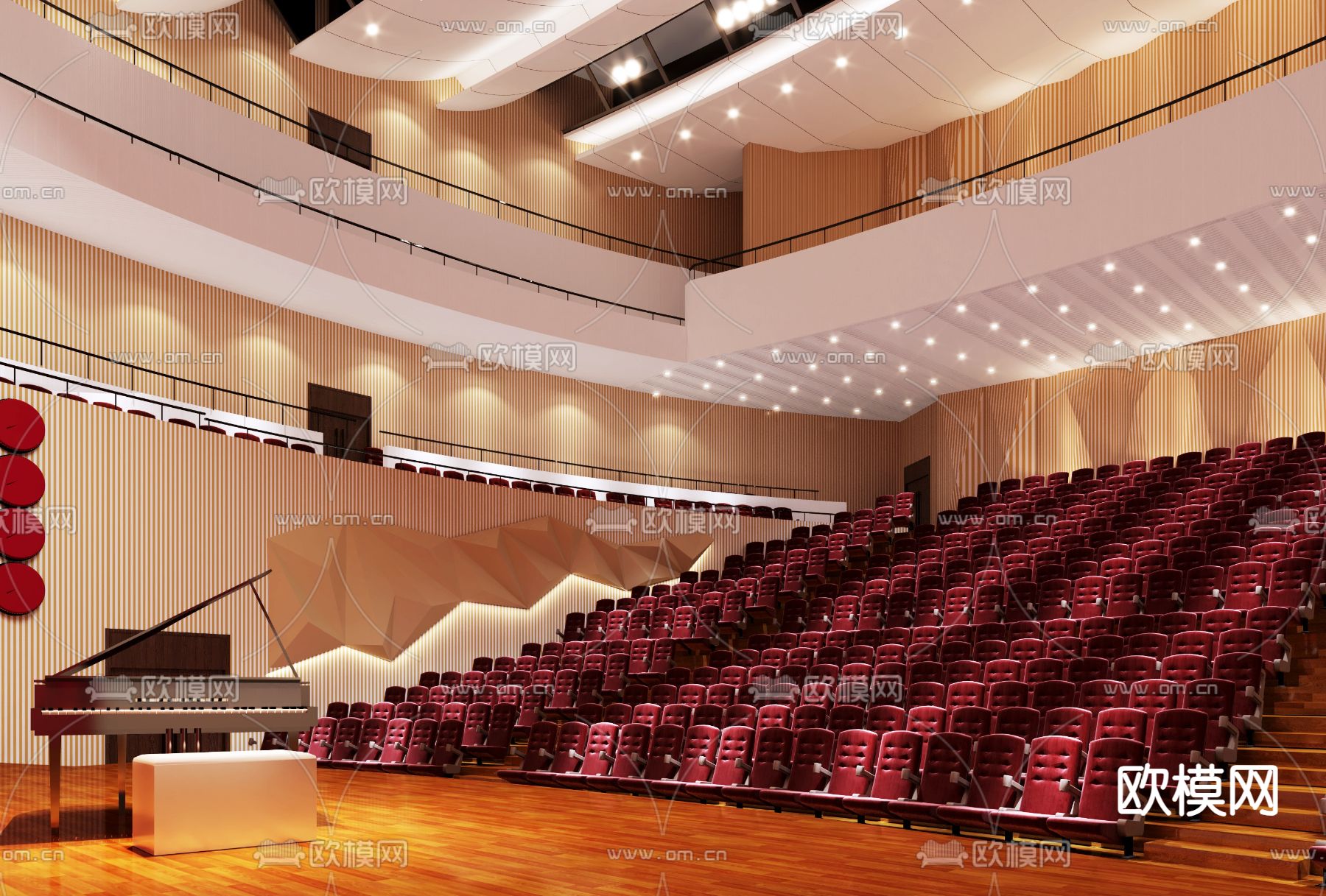 音乐厅 剧院3d模型下载