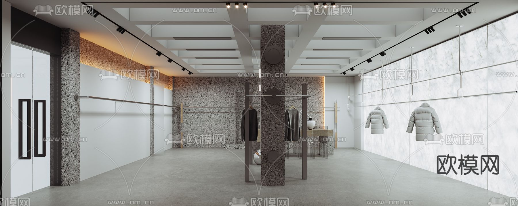 服装店 直播间3d模型下载（渲染图2）