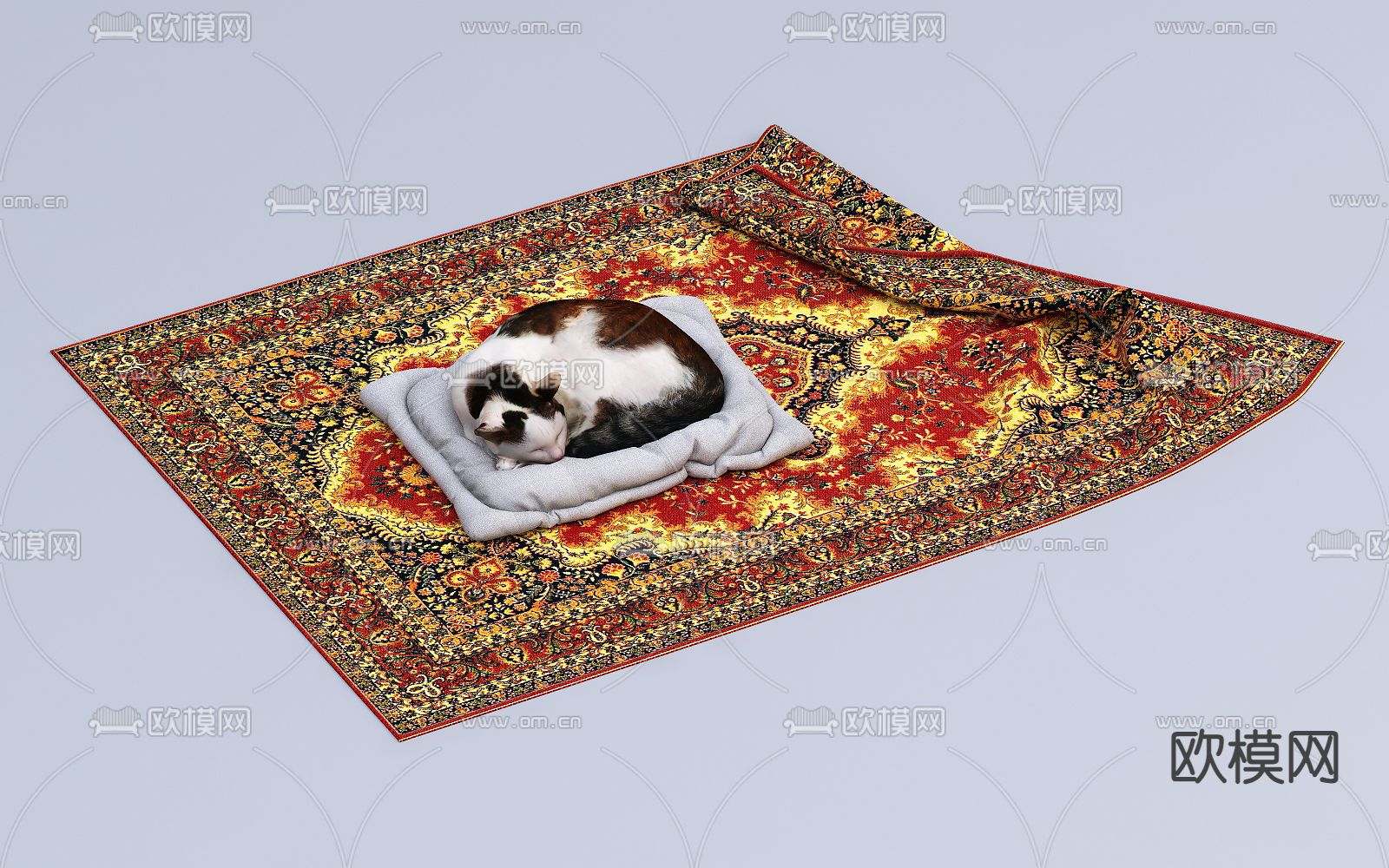 欧式地毯免费3d模型下载