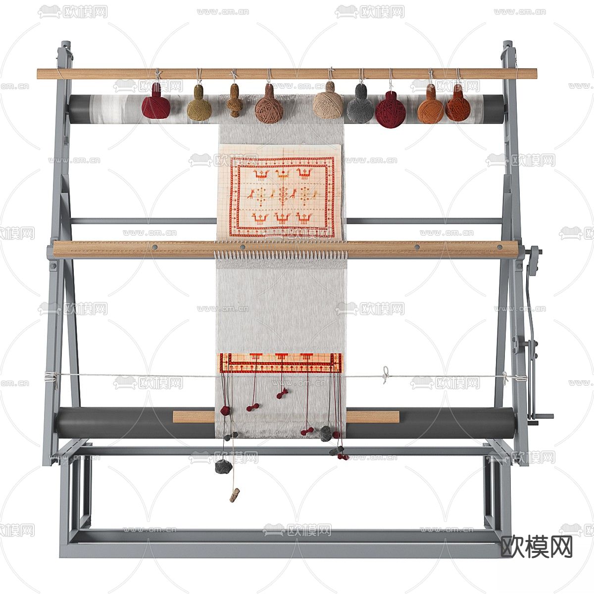 编织机3d模型下载（渲染图3）