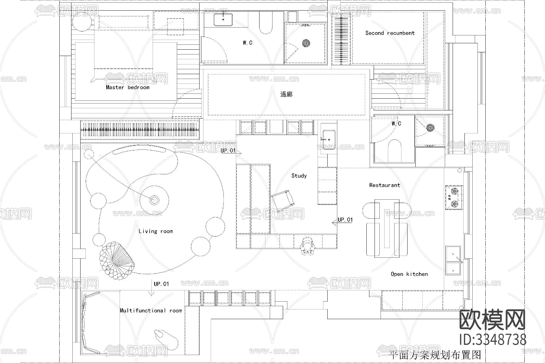 室内家装CAD施工图下载（渲染图3）