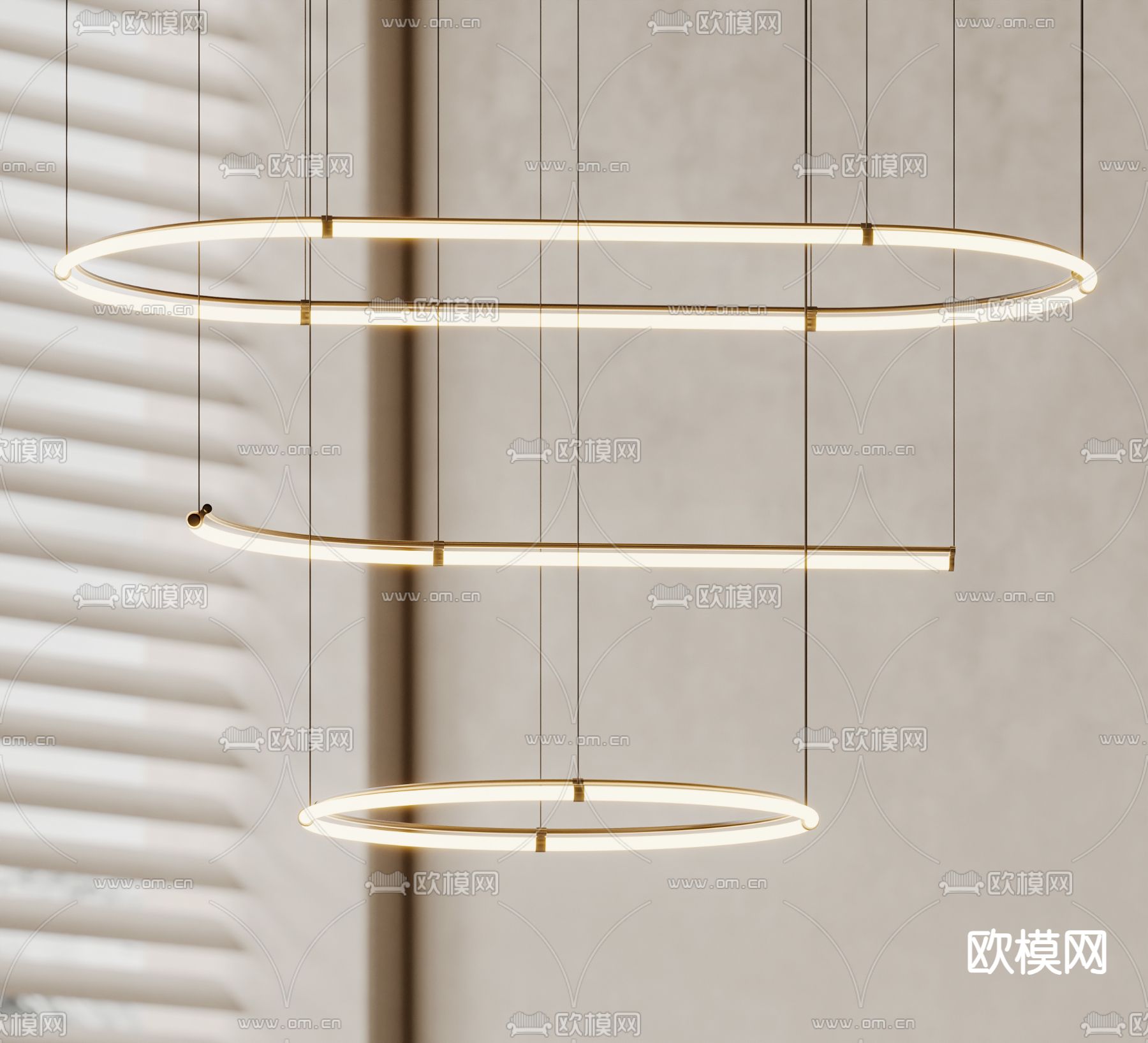 吊灯 金属吊灯3d模型下载