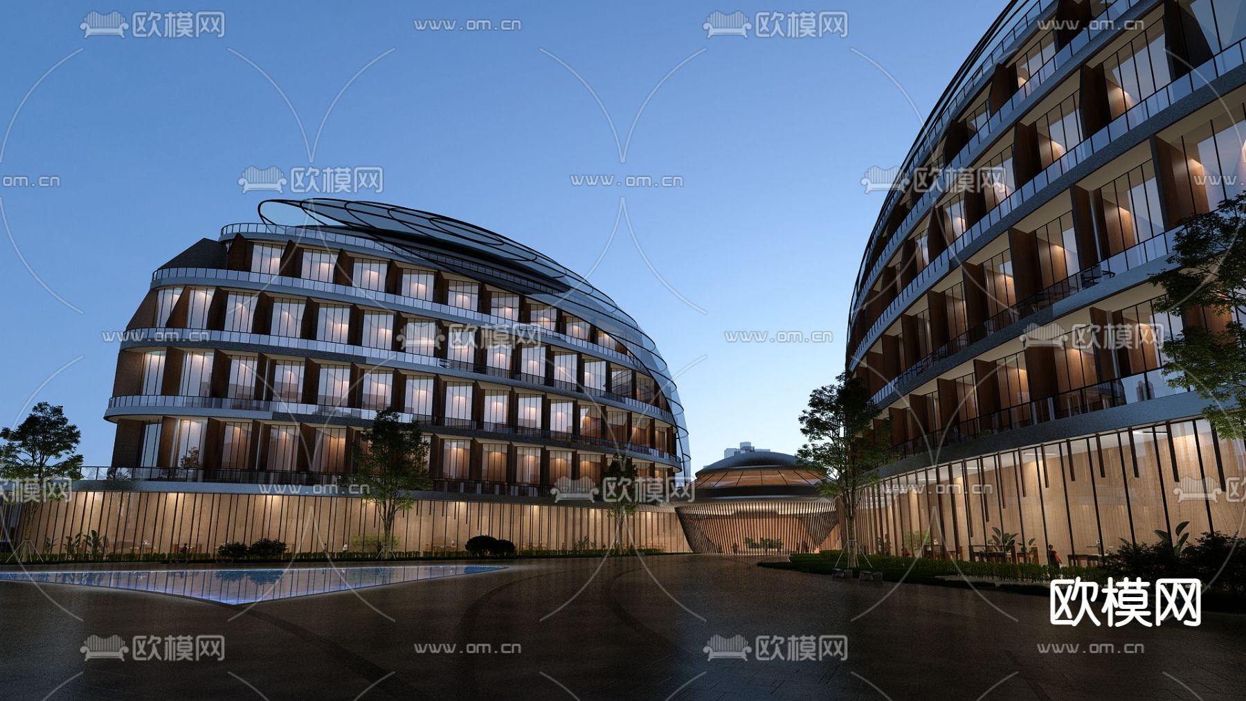 会展中心 文化中心3d模型下载