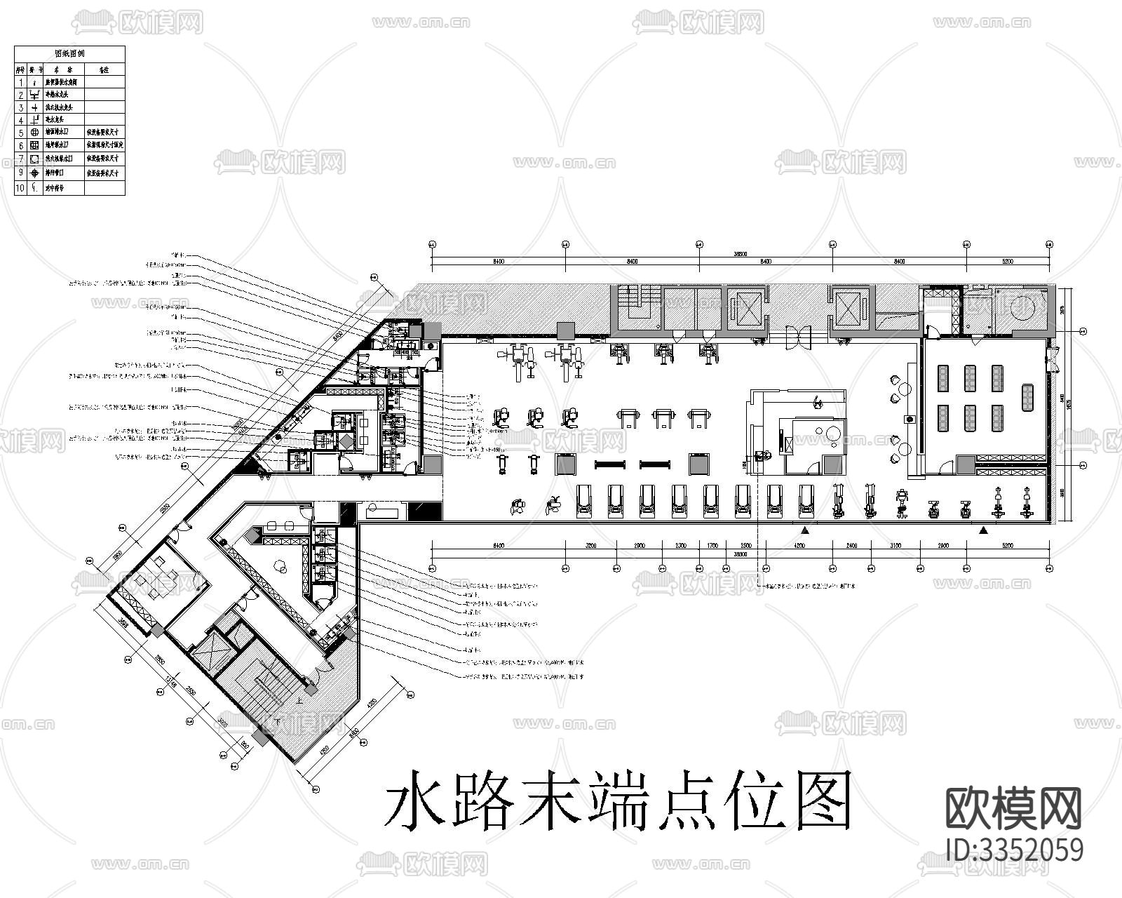 健身房 效果图+物料清单cad施工图下载（渲染图6）