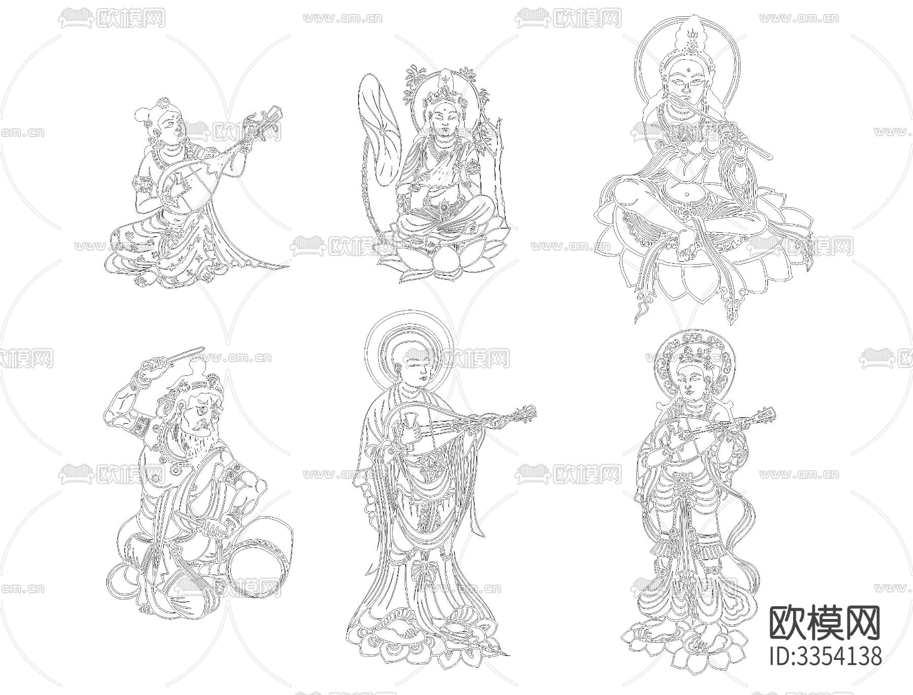 敦煌飞天CAD下载（渲染图4）