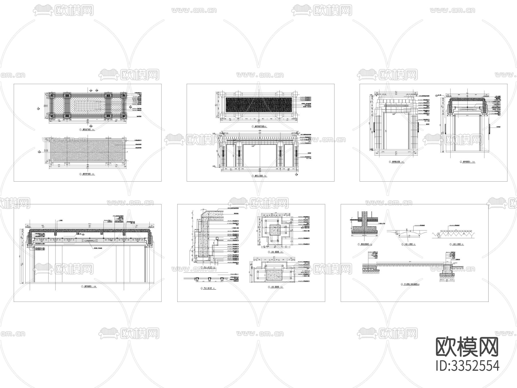 新中式廊亭节点大样图下载（渲染图1）