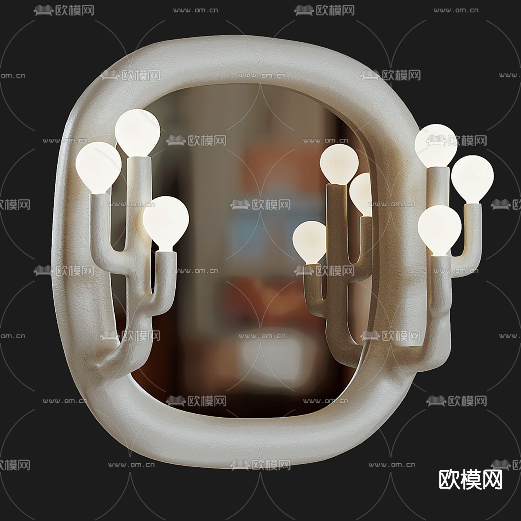 镜子 装饰镜3d模型下载