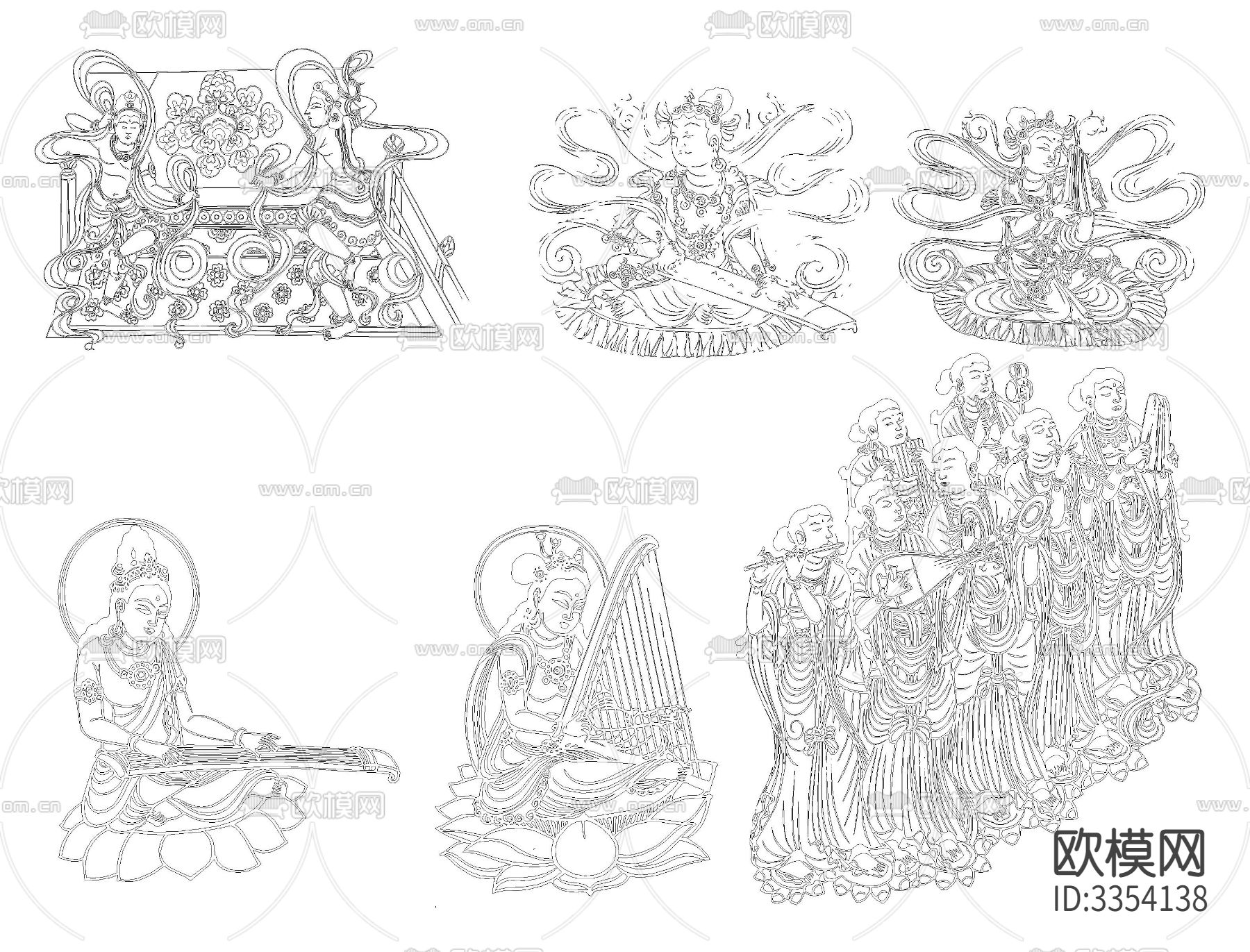 敦煌飞天CAD下载（渲染图8）