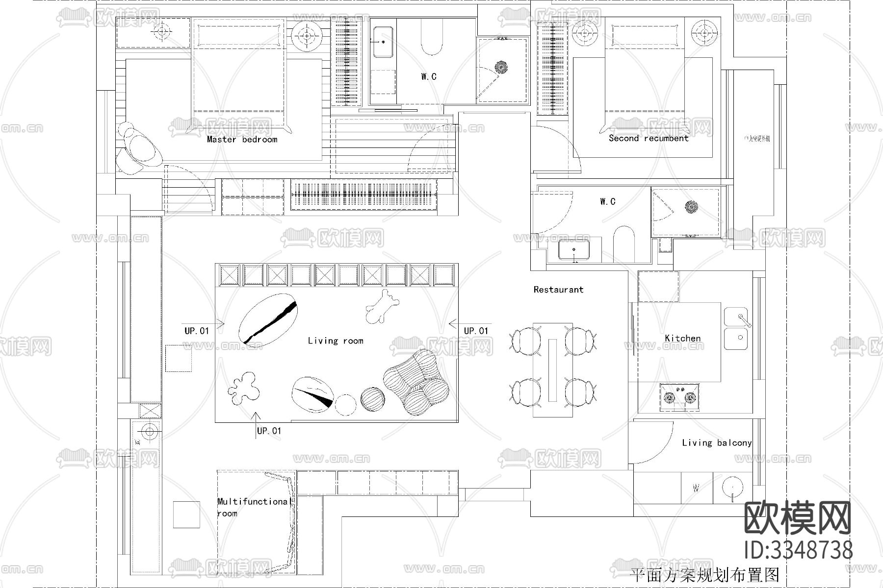 室内家装CAD施工图下载（渲染图5）