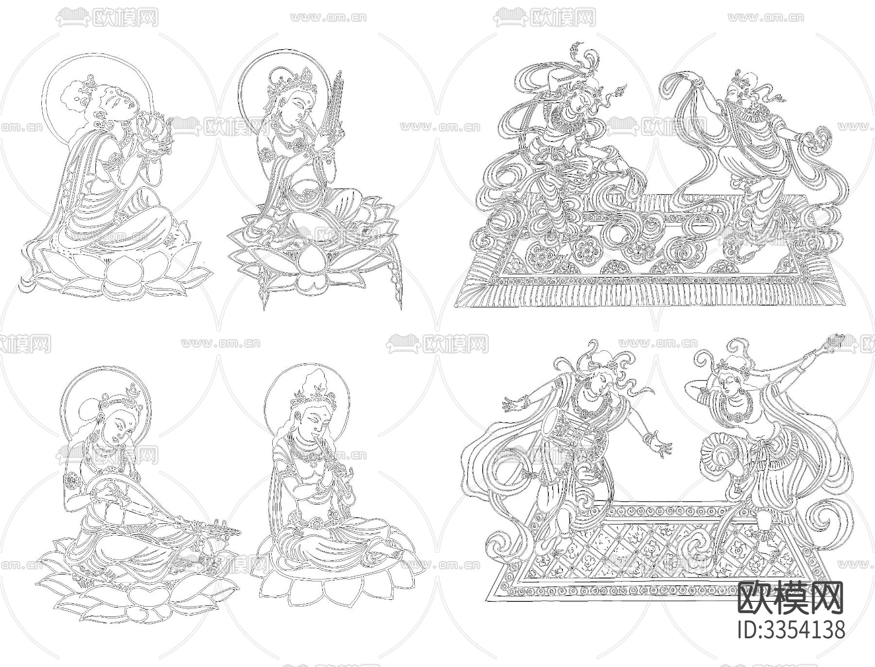 敦煌飞天CAD下载（渲染图1）