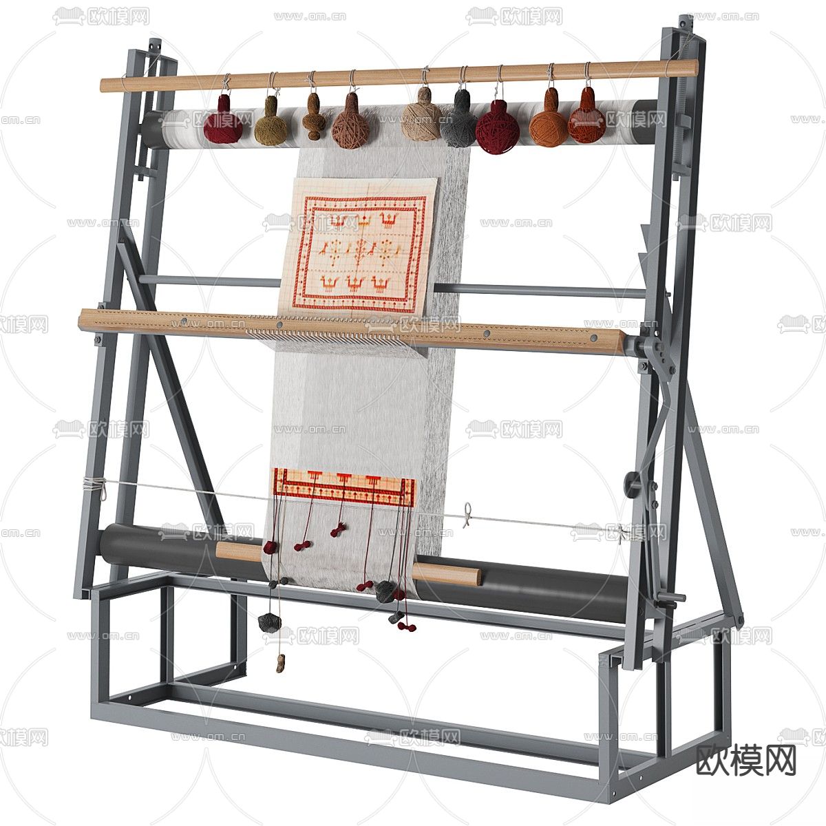 编织机3d模型下载（渲染图1）