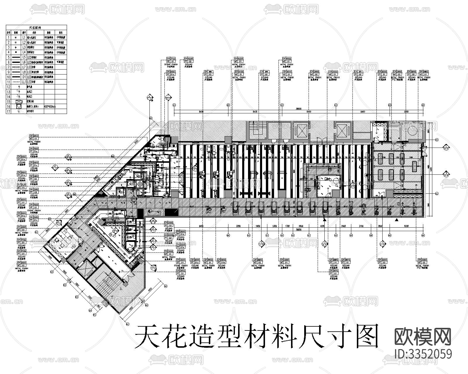健身房 效果图+物料清单cad施工图下载（渲染图5）
