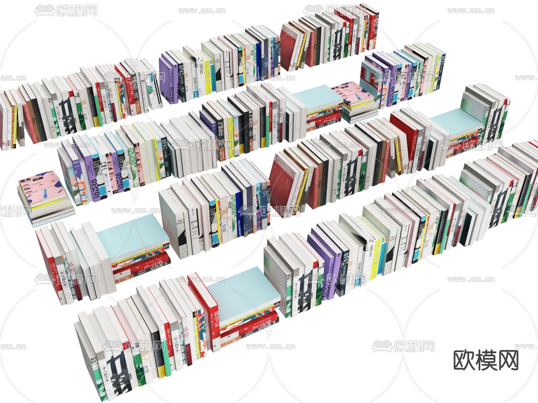 书籍 书本 旧书 课本 古籍 图书3d模型下载