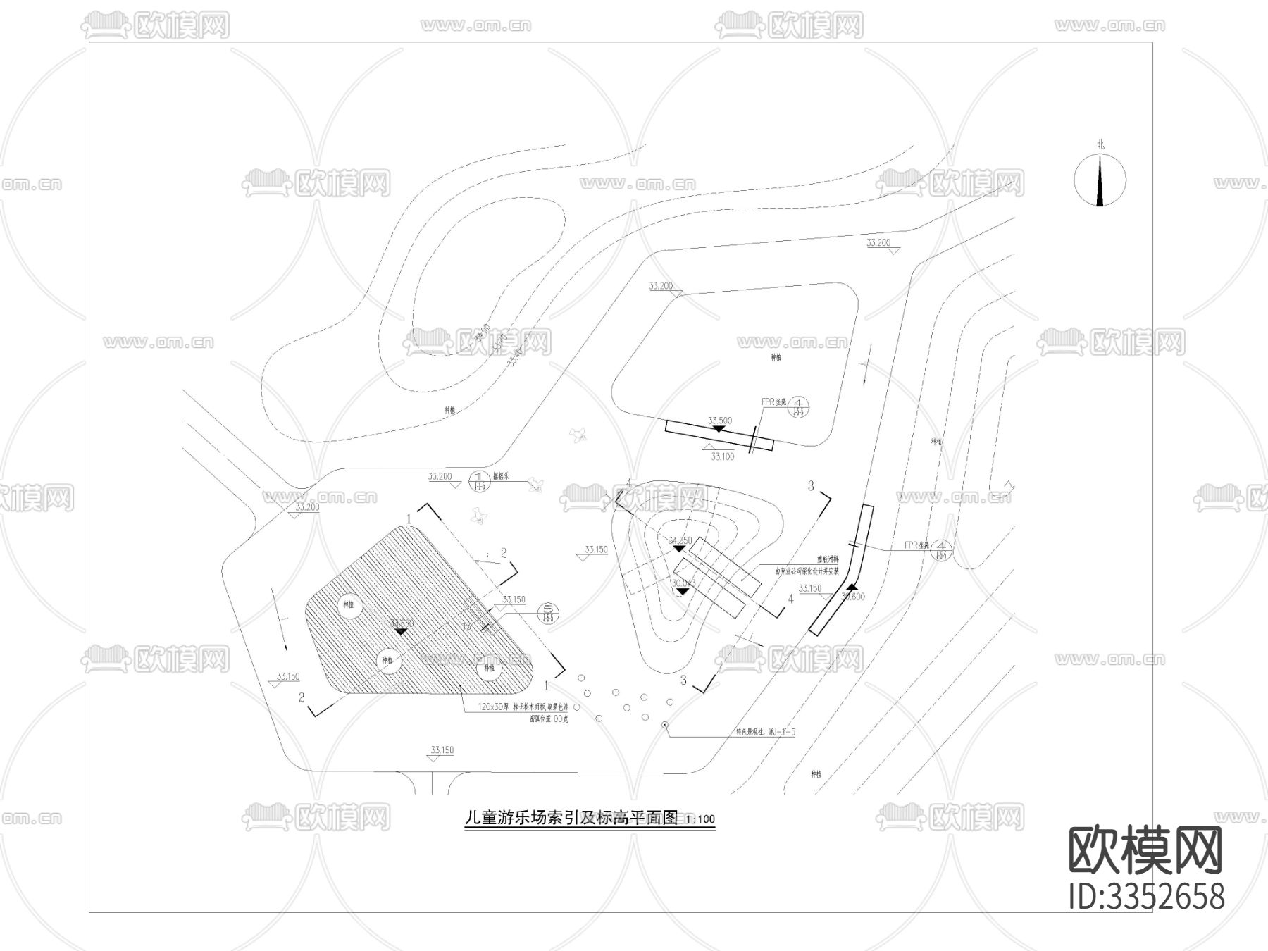 儿童游乐场节点大样图下载（渲染图1）